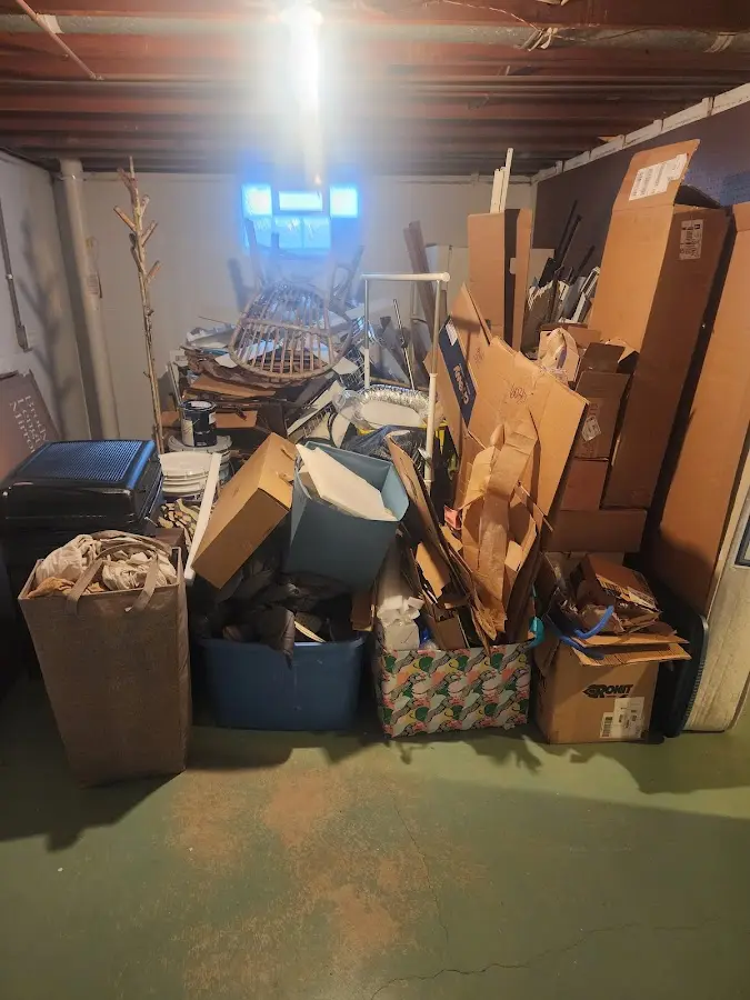 Roll-off dumpster container at job site for Yard Waste Dumpster Rental in Cresaptown